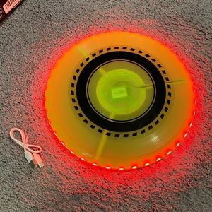 LED Light-Up Frisbee with USB Cable